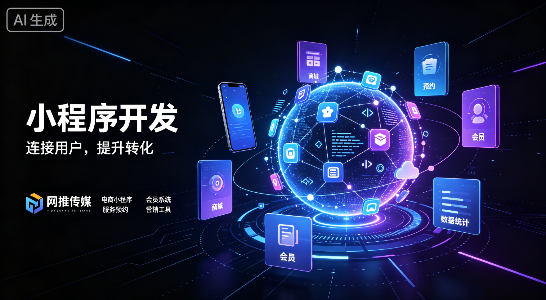 小程序开发界面预览 - 便捷的服务功能展示